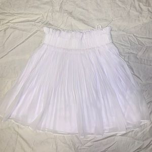 White Skirt, shimmer, high waist. Size:S